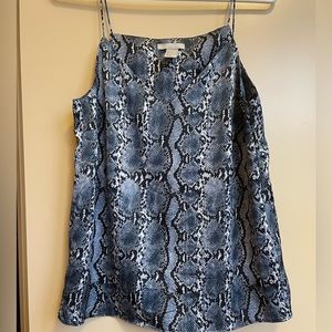 H and M camisole satin top. Snake skin